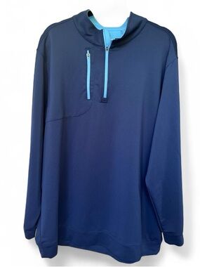 Walter Hagen Mens Performance 11 Quarter Zip Golf Pullover Size XXL Navy